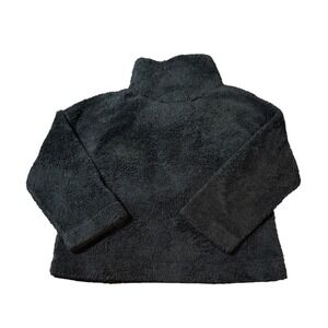 Gap Gapbody Size XL Fleece Black Turtleneck Sherpa Sweatshirt Pullover Cozy Soft